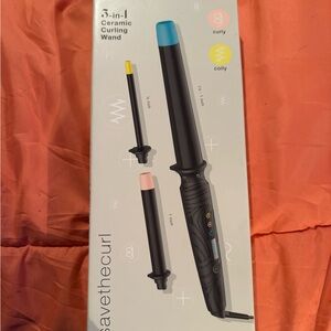 3-in-1 Ceramic Curling Wand with Blue Tip